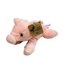 Aurora Plush Pig 9” Pink Peach Piglet Stuffed Animal Mini Flopsie Beanie